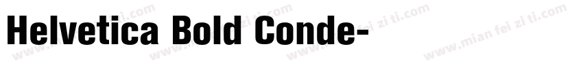 Helvetica Bold Conde字体转换